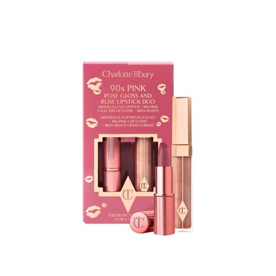 LIP DUO SET KISSING 90'S PINK + LIP LUSTRE IBIZA NIGHTS (SET PARA LABIOS)